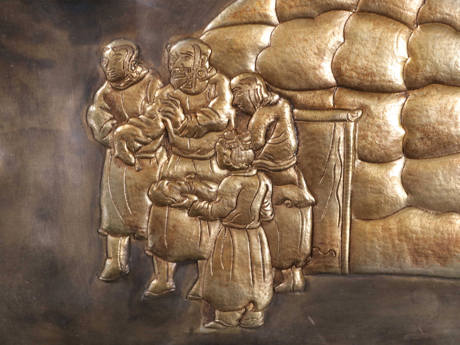 A Chinese Gilt-Silver Plaque - 2