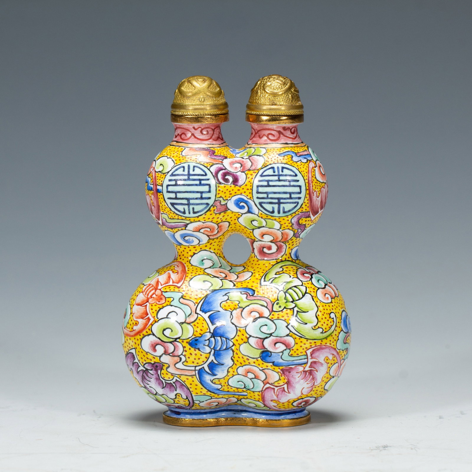 Chinese Enameled Gourd-Form Snuff Bottle (1 of 9)