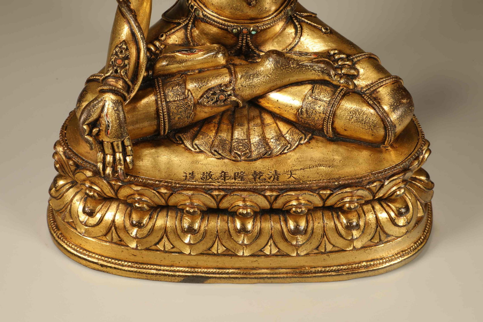 A Gilt Bronze Green Tara Figure - 3