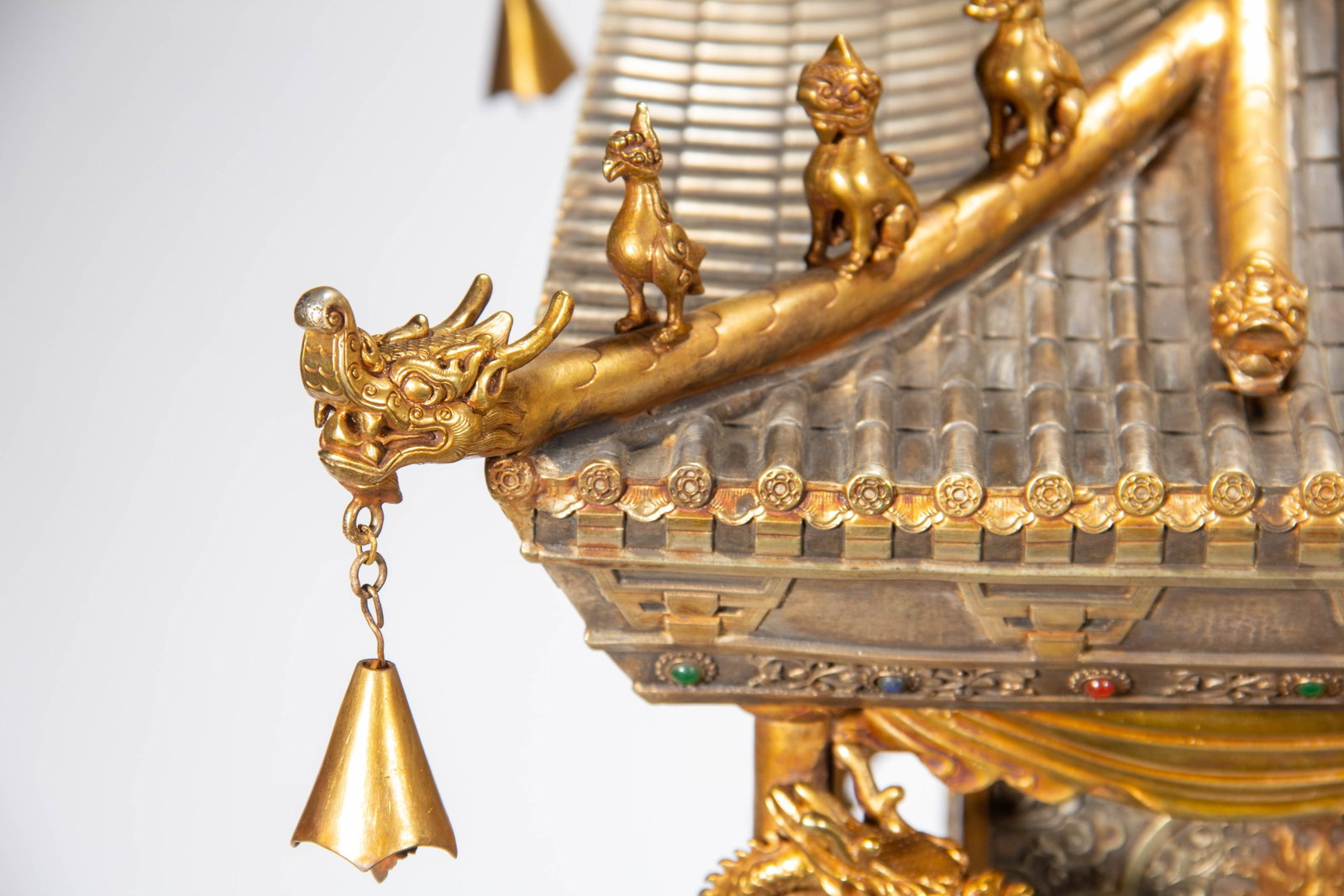 Chinese Gilt Silver Buddhist Shrine - 8