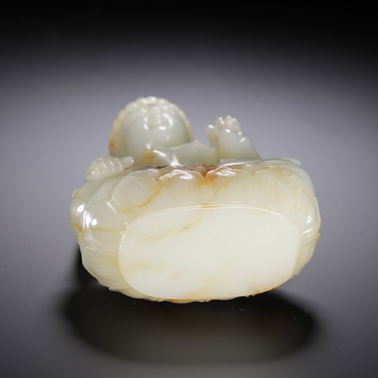 A Chinese White Jade Buddha Figure - 9