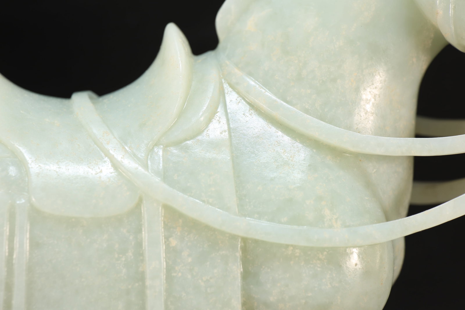 A Jade Carved Horse Shape Figure - 3