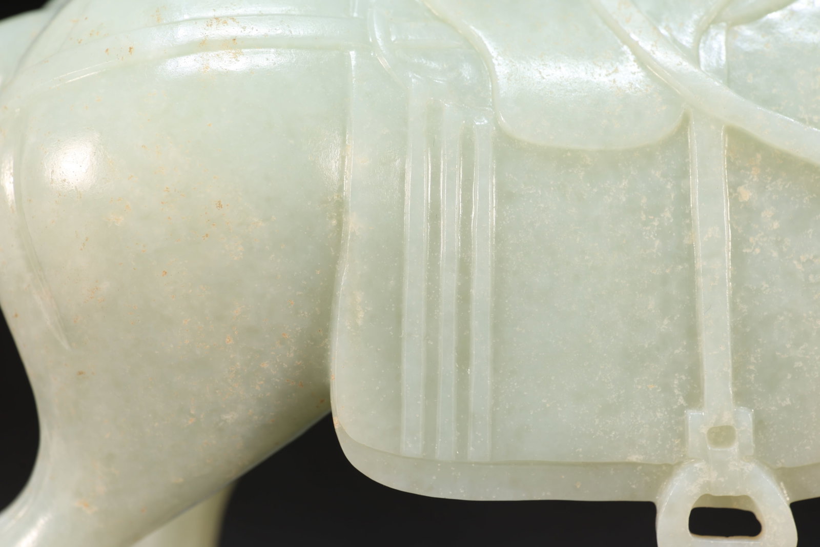 A Jade Carved Horse Shape Figure - 4