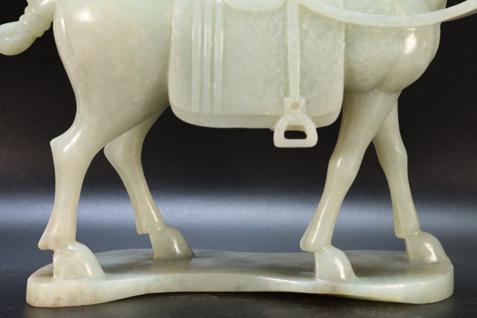 A Jade Carved Horse Shape Figure - 5