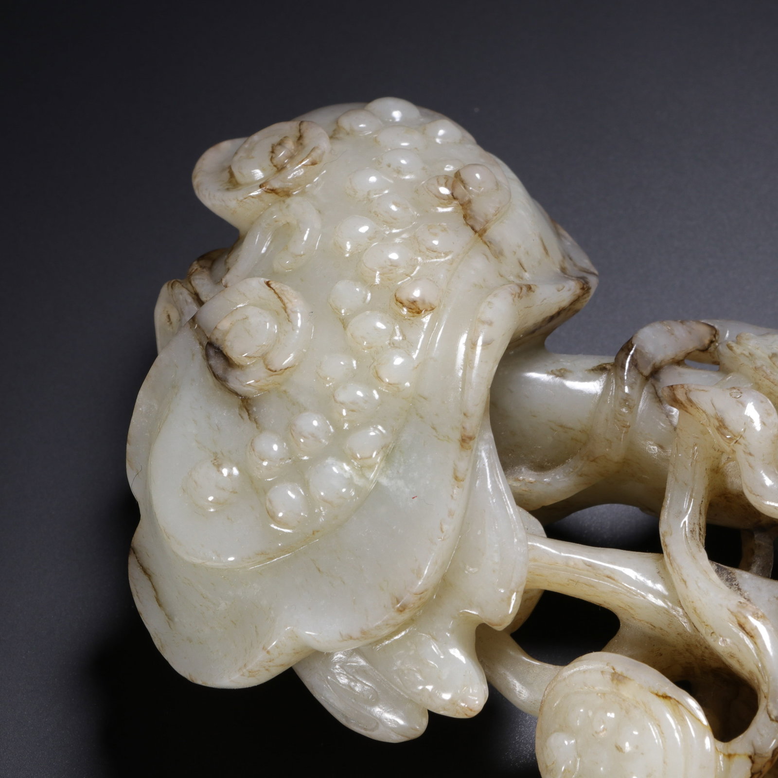 A Chinese Hetian White Jade Ruyi Scepter - 5