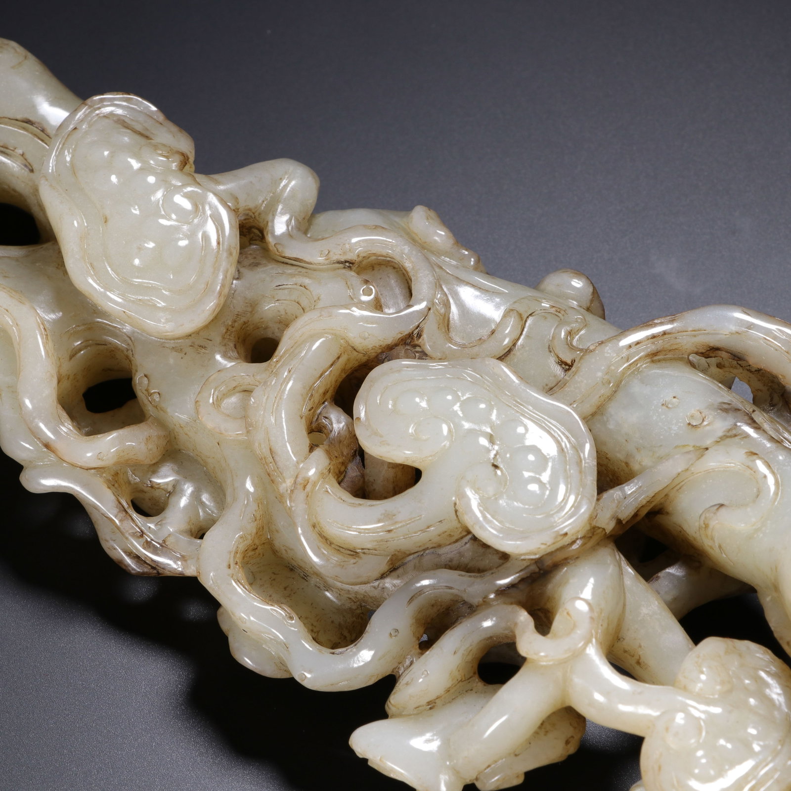 A Chinese Hetian White Jade Ruyi Scepter - 8