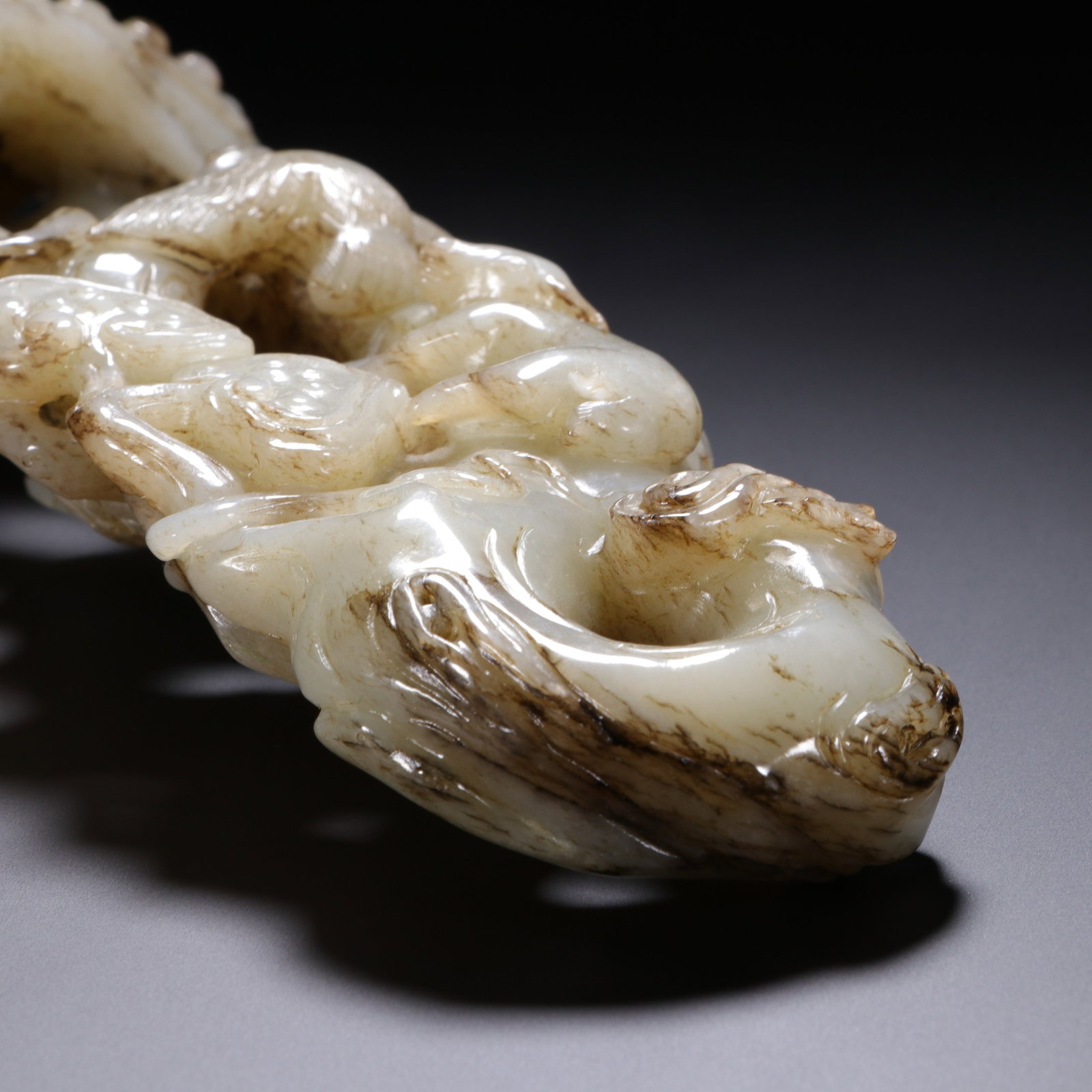 A Chinese Hetian White Jade Ruyi Scepter - 9