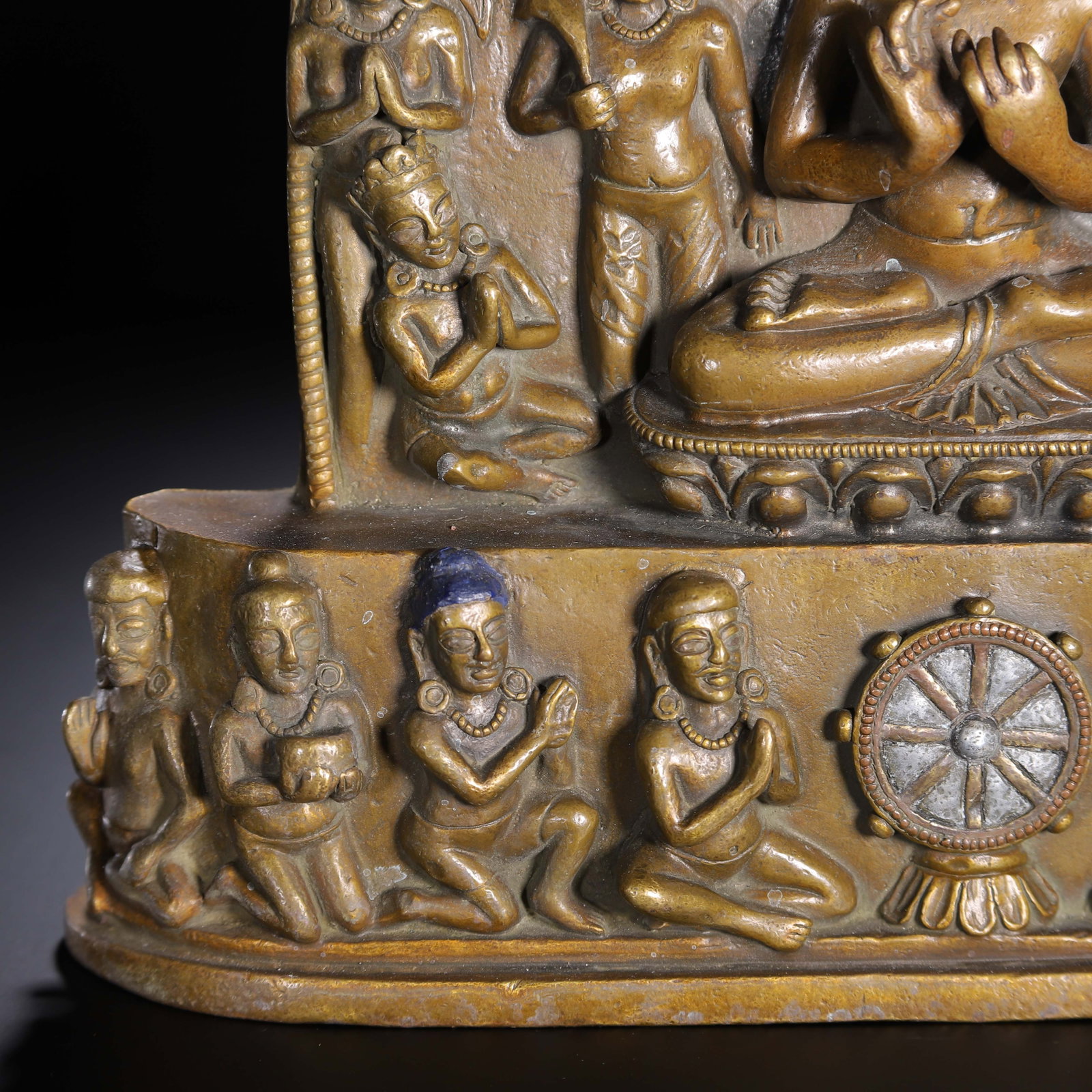 A Chinese Alloy Copper Buddhist Plaque - 4