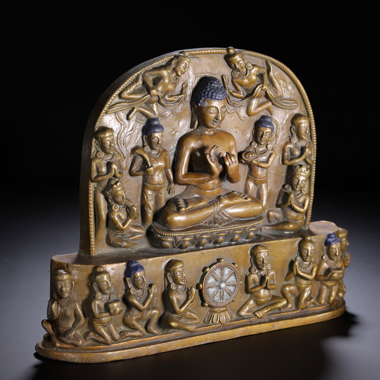 A Chinese Alloy Copper Buddhist Plaque - 6