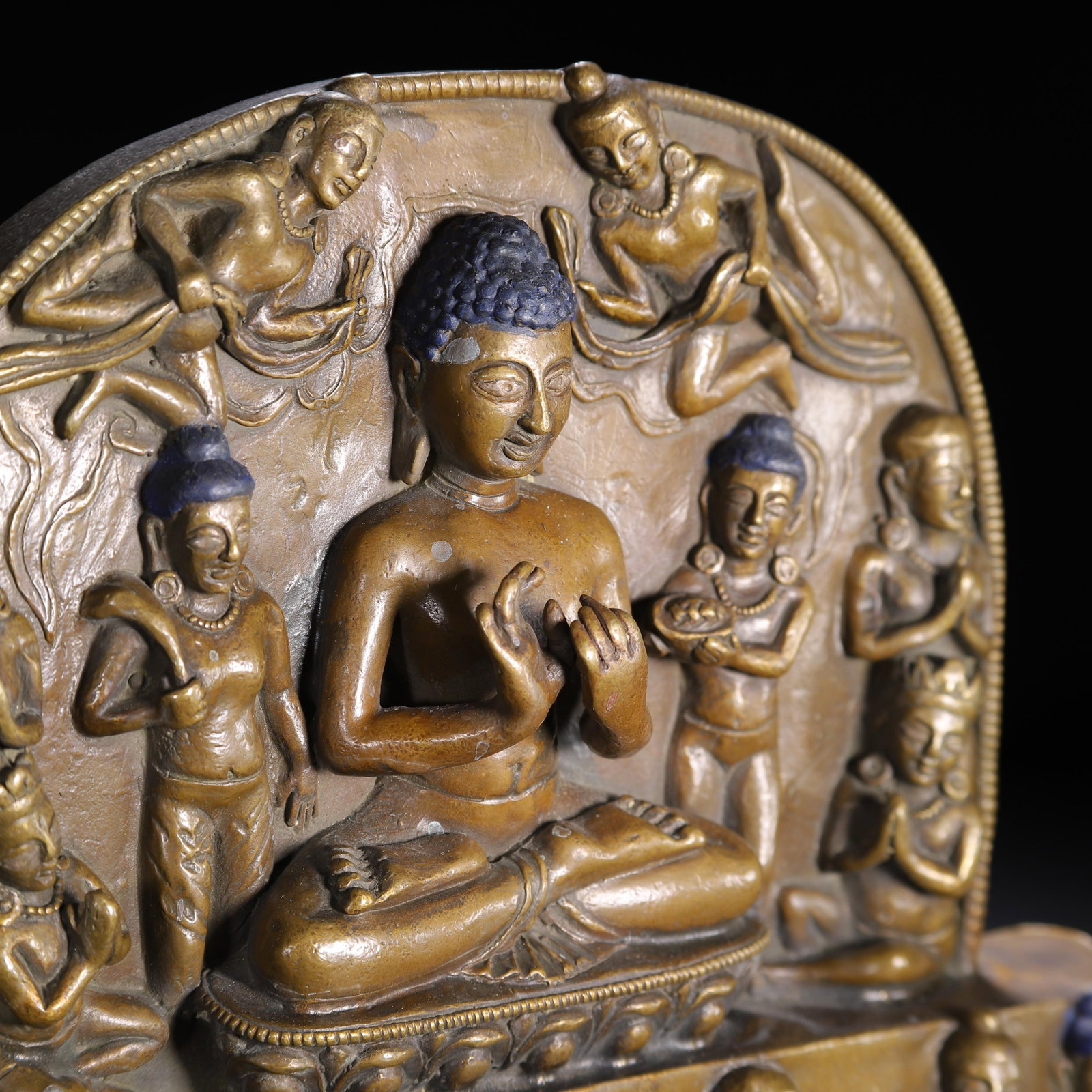 A Chinese Alloy Copper Buddhist Plaque - 7