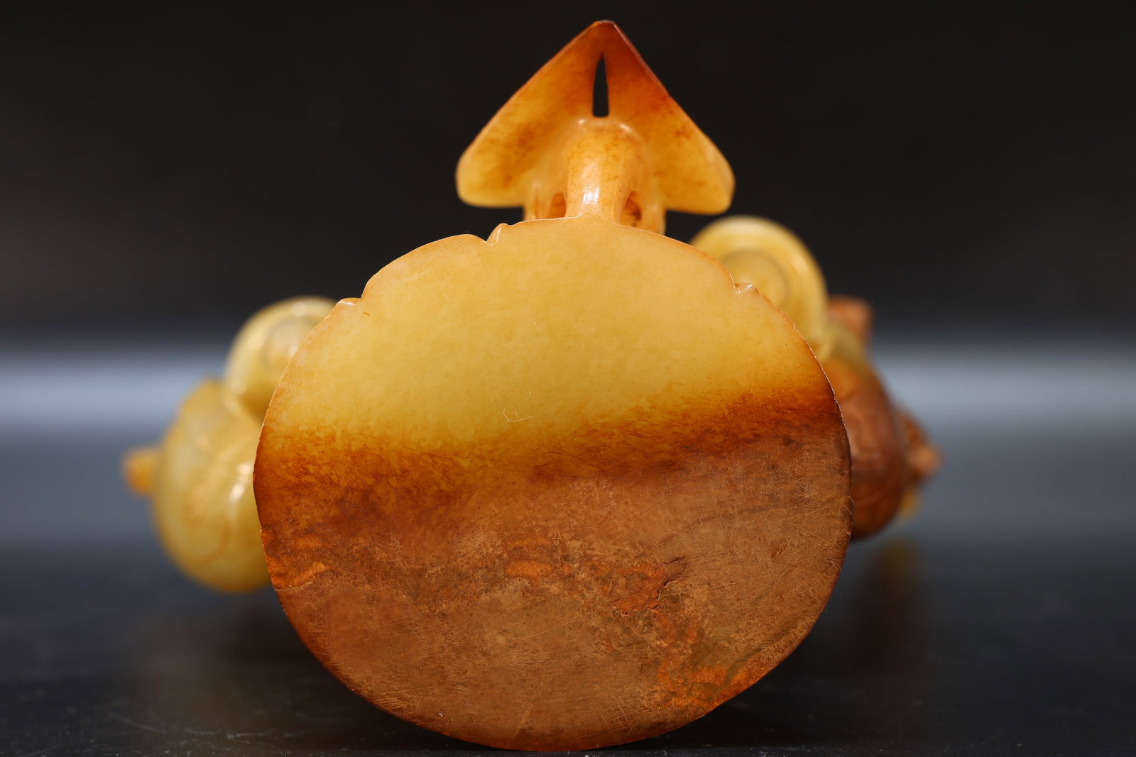 A Jade Carved Cloud Pattern Character and Bird Shape Figure - 17