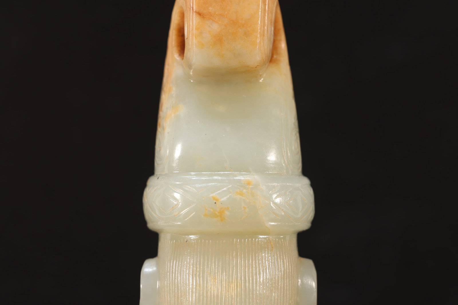 A Jade Carved Beast Face Pattern Character Shape Figure - 10