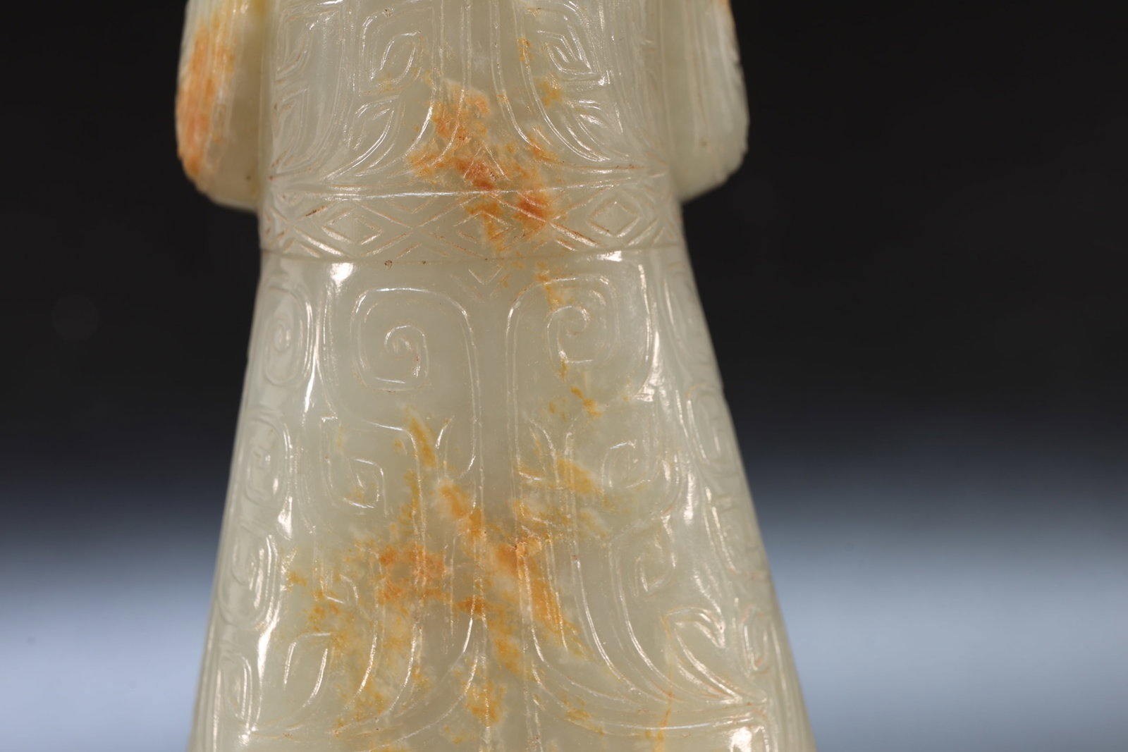 A Jade Carved Beast Face Pattern Character Shape Figure - 12