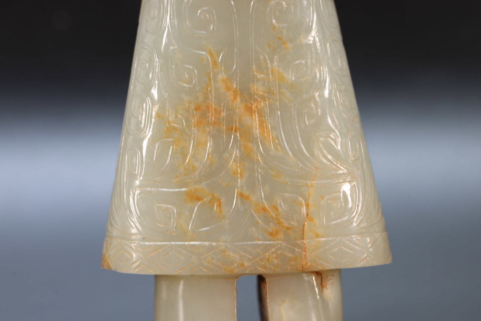 A Jade Carved Beast Face Pattern Character Shape Figure - 13