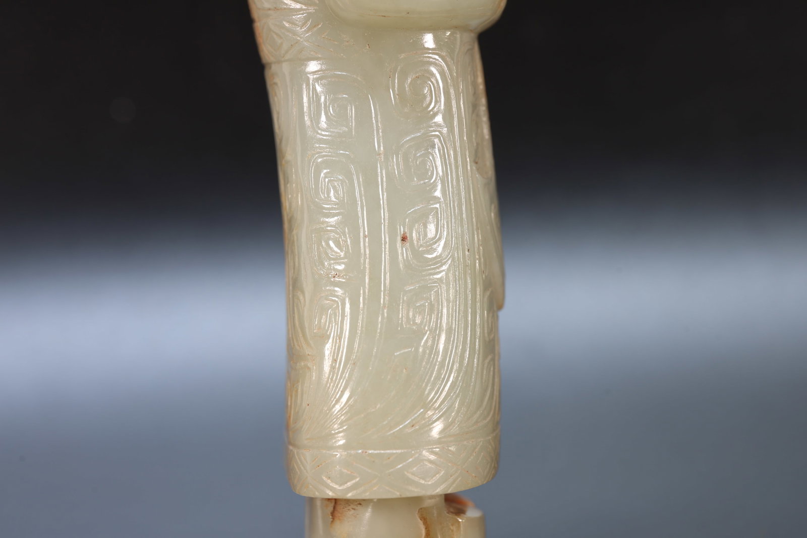 A Jade Carved Beast Face Pattern Character Shape Figure - 17
