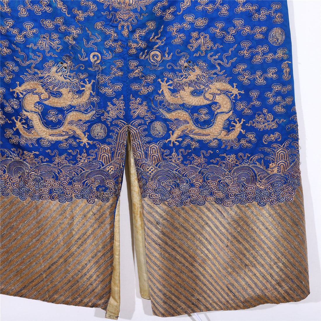 Chinese Blue Ground Dragon Robe - 2