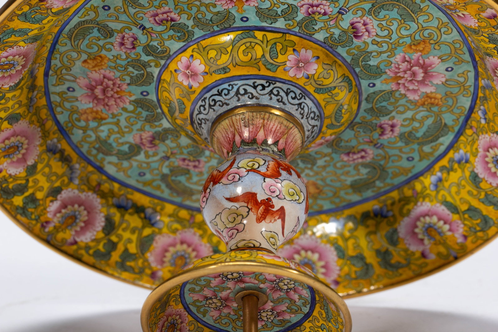 Chinese Painted Enamel Candlestick - 6