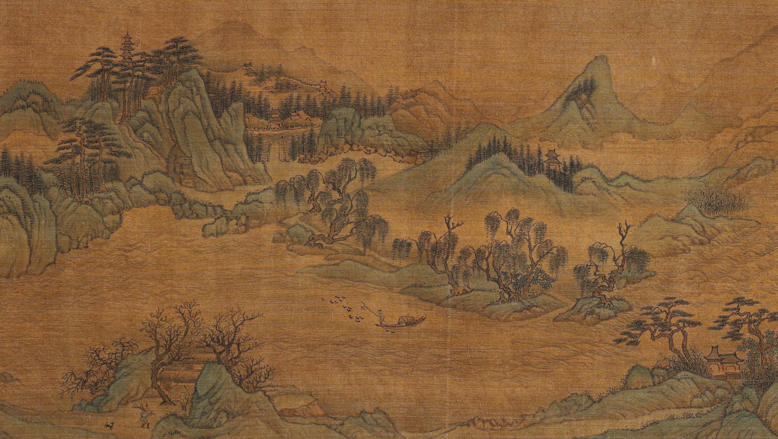 Chinese Drawing Landscape Hand Scroll,Wang Hui Mark - 8