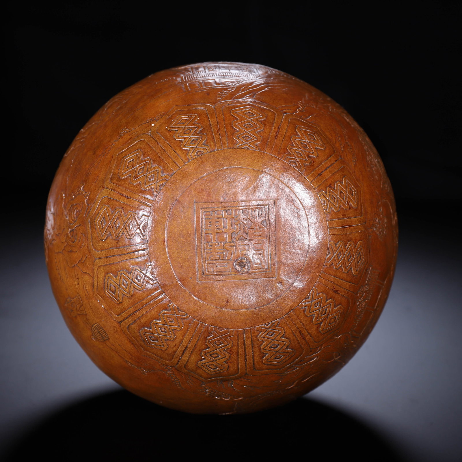 Chinese Molded Gourd Bottle Vase - 9