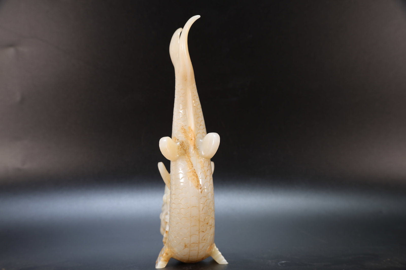 A Jade Carved Dragon Shape Ornament - 12