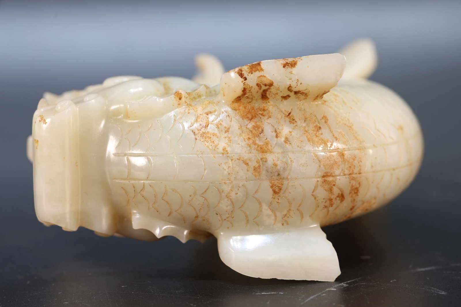 A Jade Carved Dragon Shape Ornament - 14