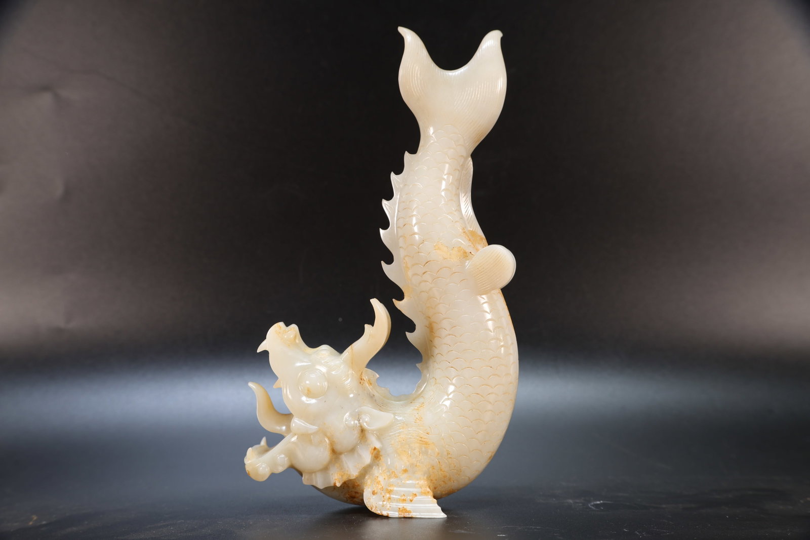 A Jade Carved Dragon Shape Ornament - 2