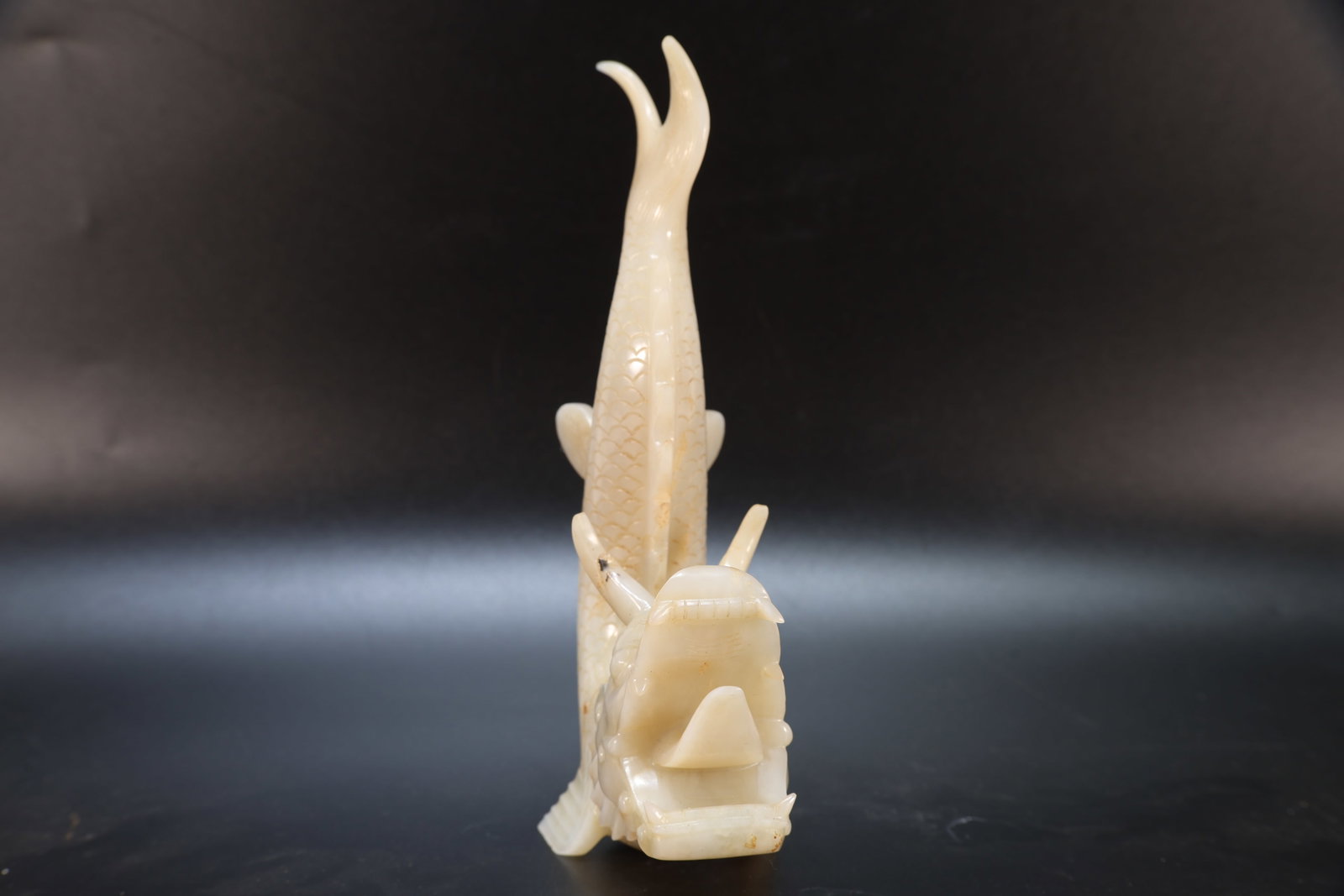 A Jade Carved Dragon Shape Ornament - 6