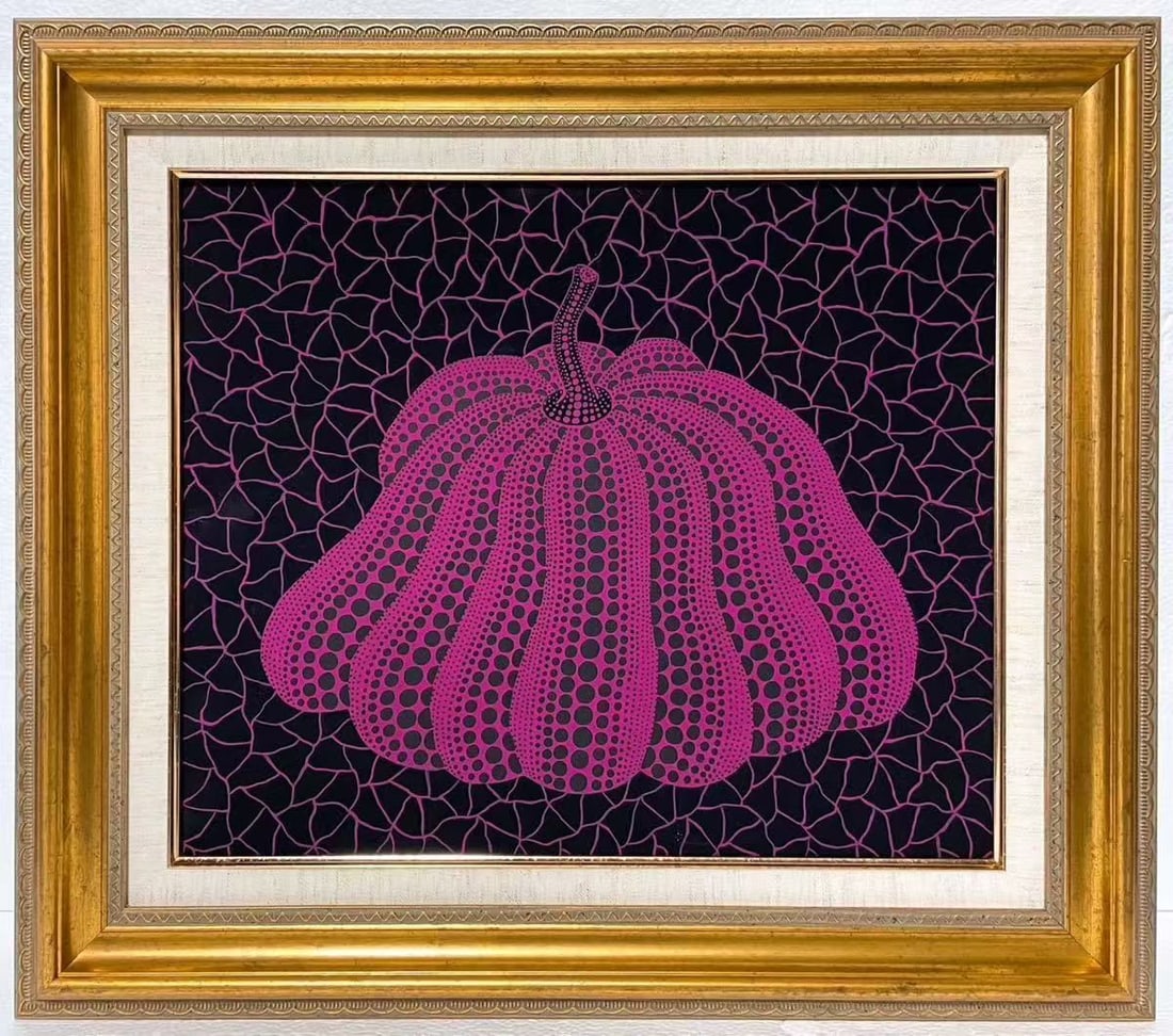 Drawing Pumpkin Oil Painting,Yayoi Kusama Mark: Drawing Pumpkin Oil Painting,Yayoi Kusama Mark (52 x 59cm)