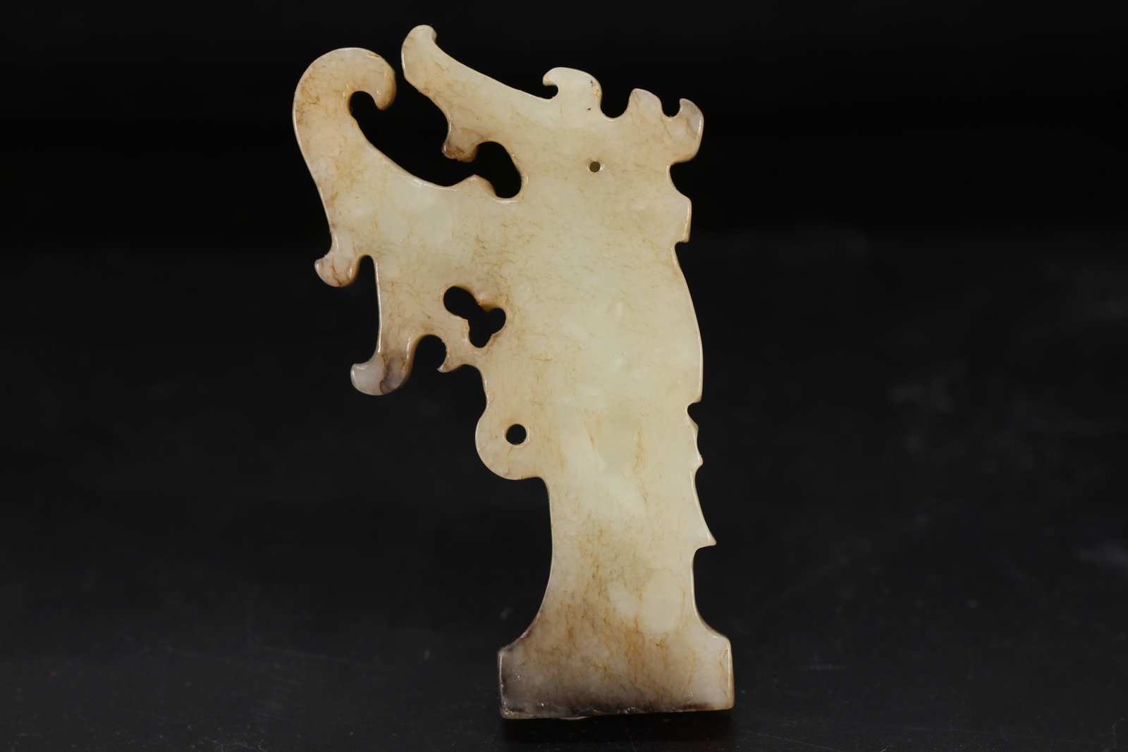Jade Carved Beast Face Pattern Bi - 4
