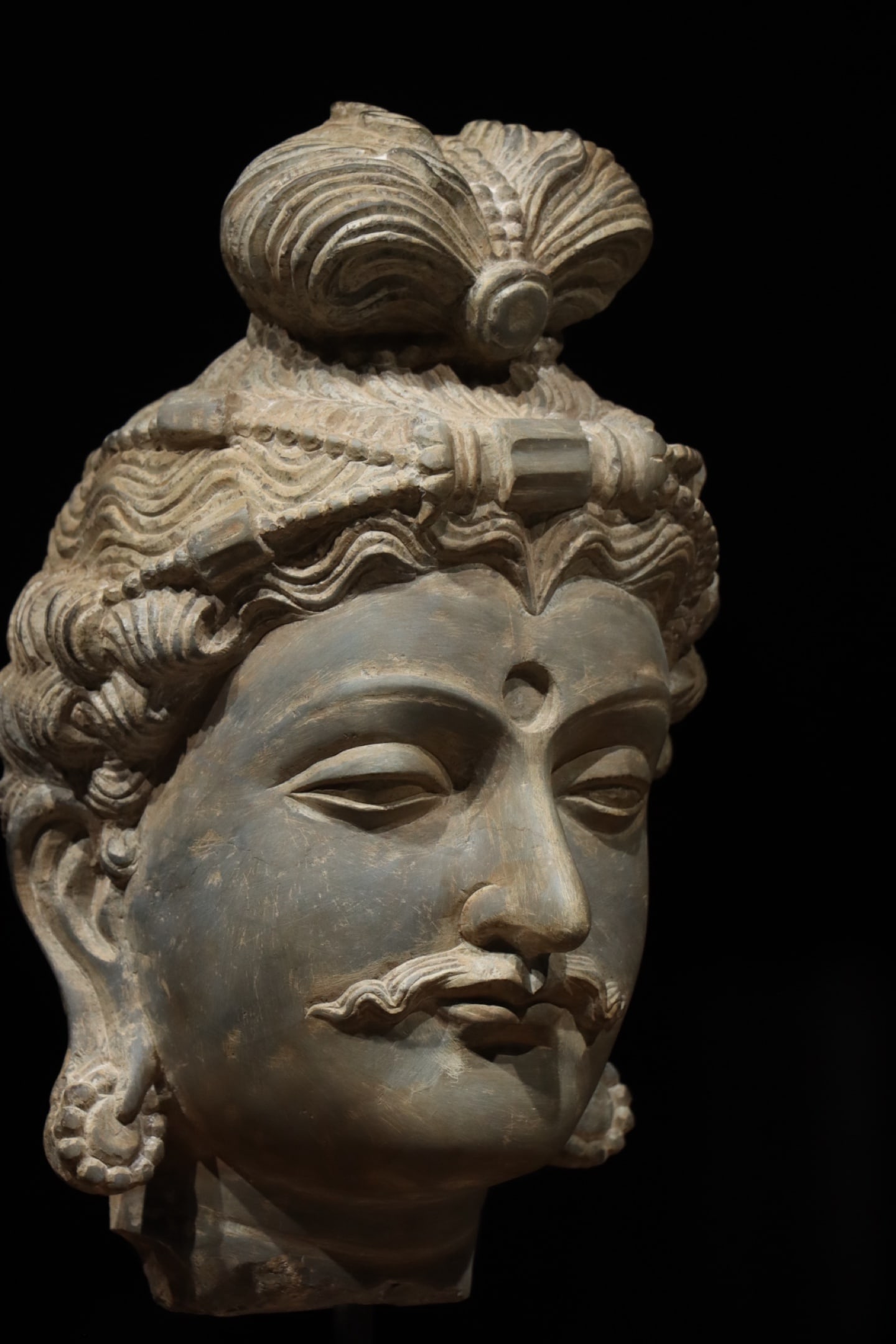 Stone Gandhara Head Figure - 3