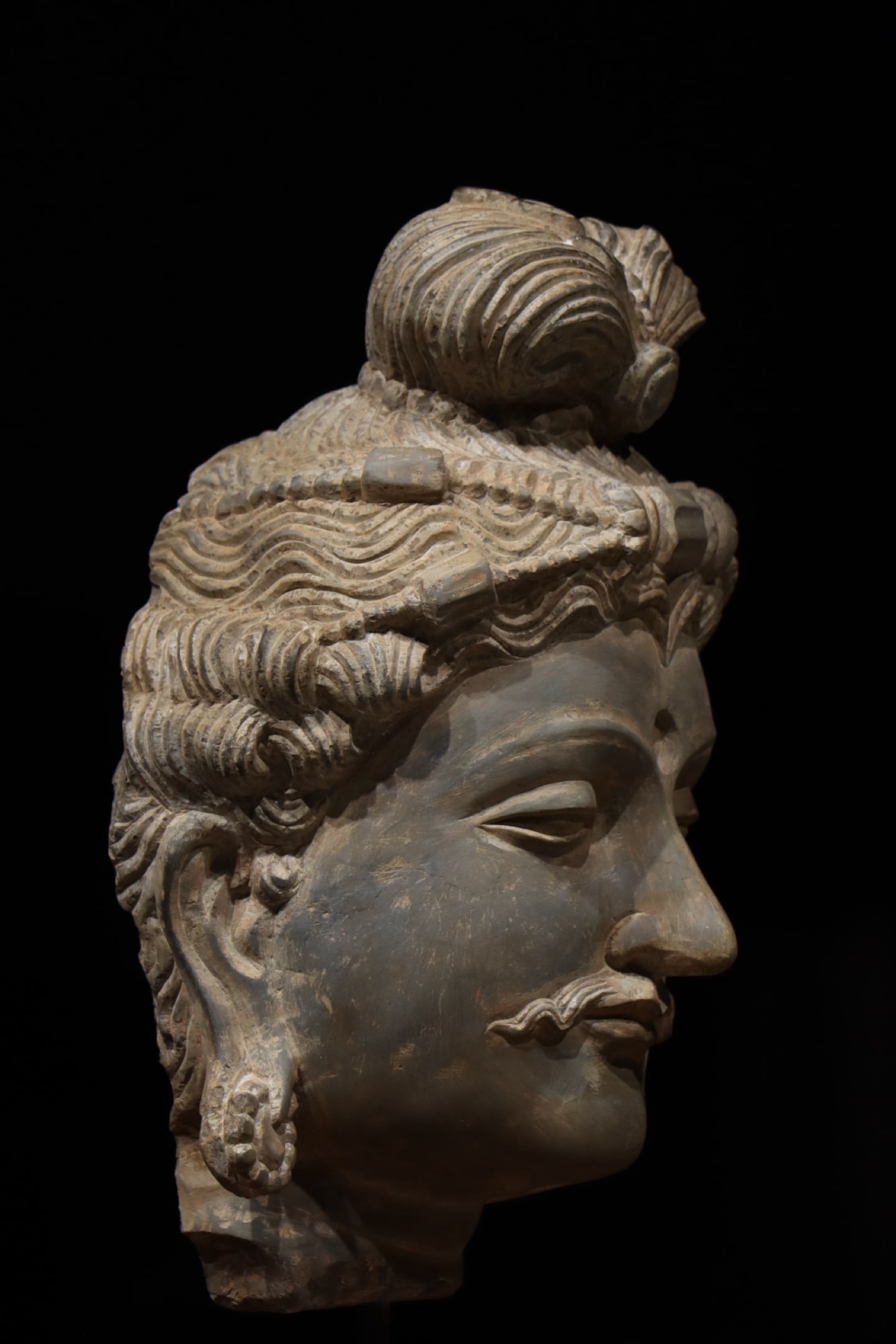 Stone Gandhara Head Figure - 6