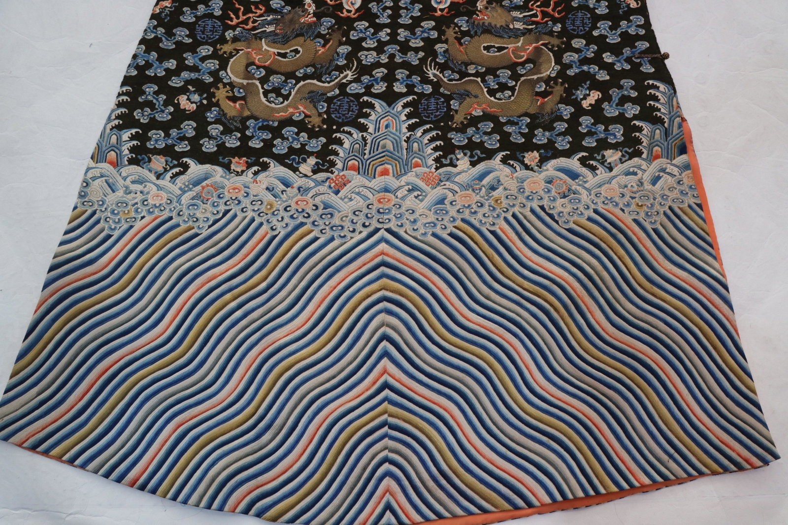 Silk Embroidery Cloud and Dragon Pattern Dragon Robe - 5