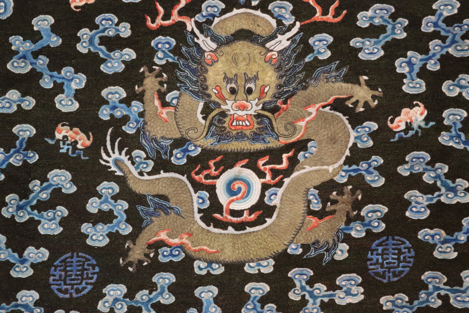 Silk Embroidery Cloud and Dragon Pattern Dragon Robe - 9