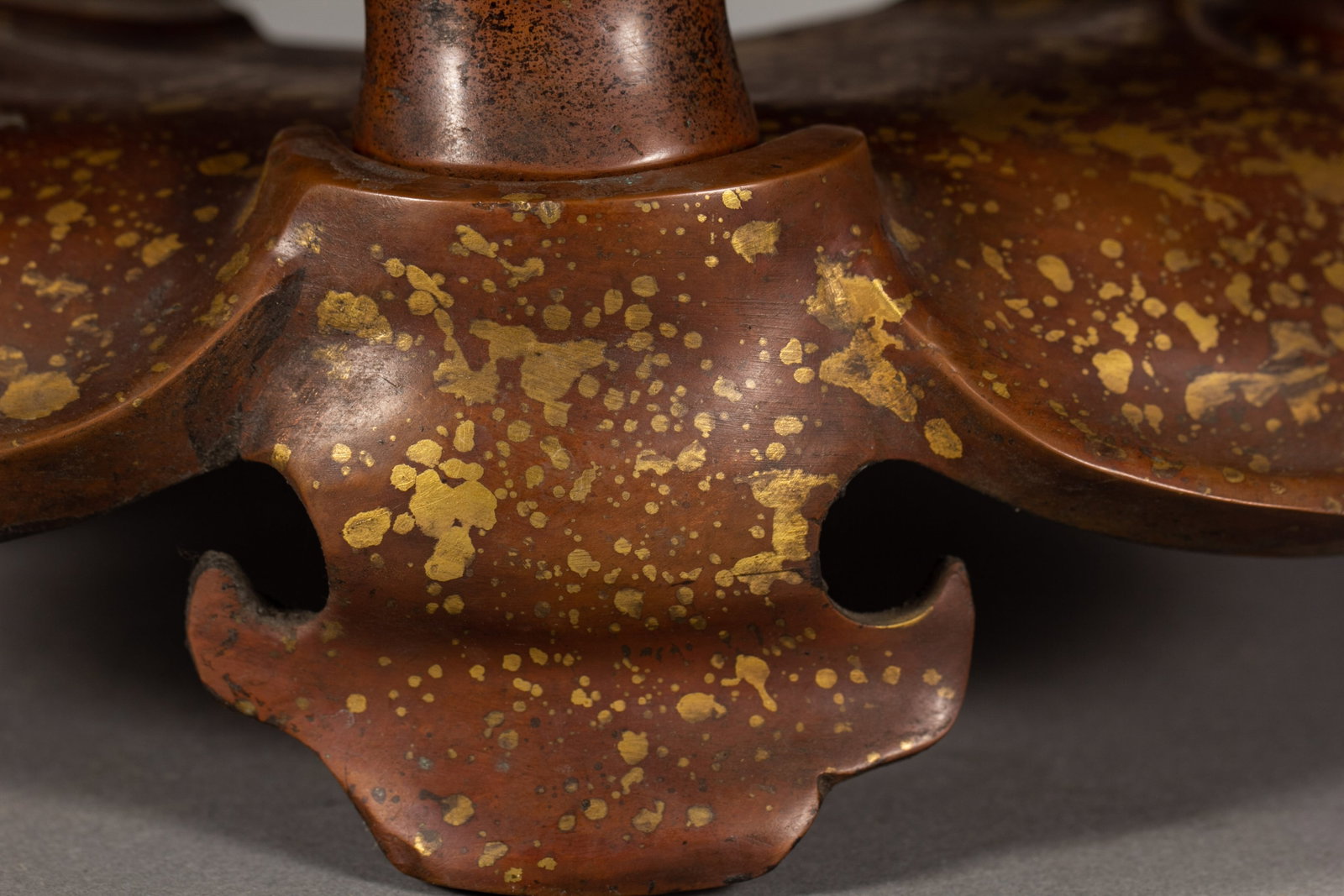 A Chinese Gilt-Splashed Bronze Censer - 3