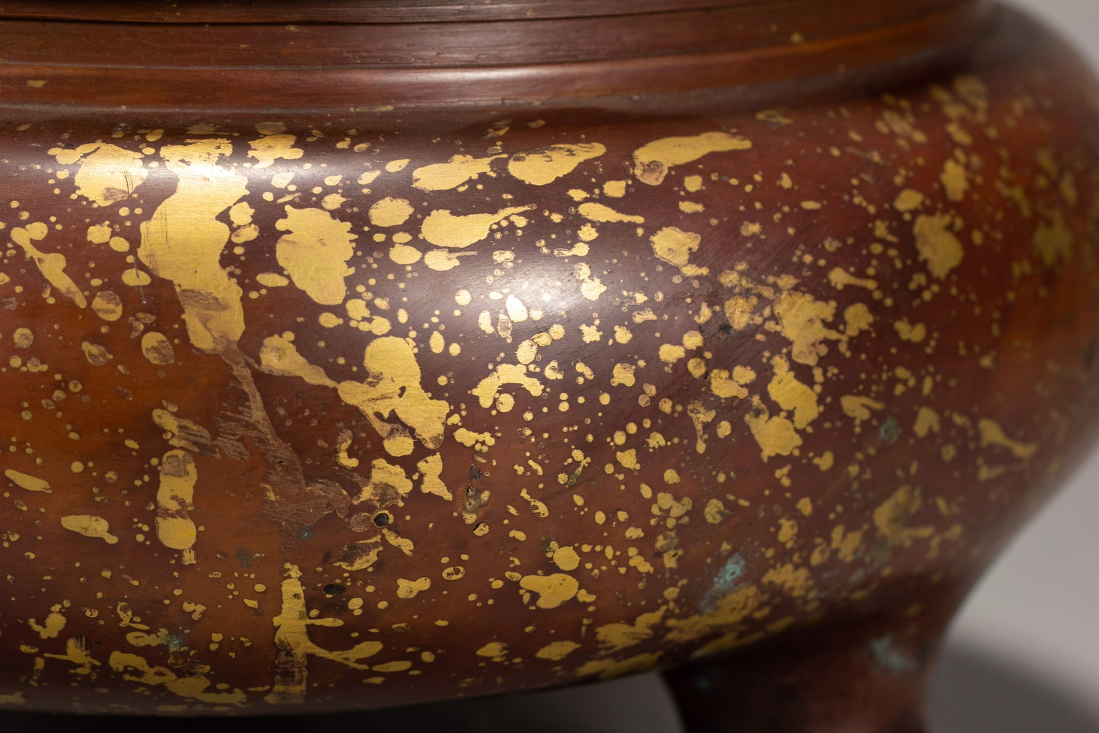 A Chinese Gilt-Splashed Bronze Censer - 6