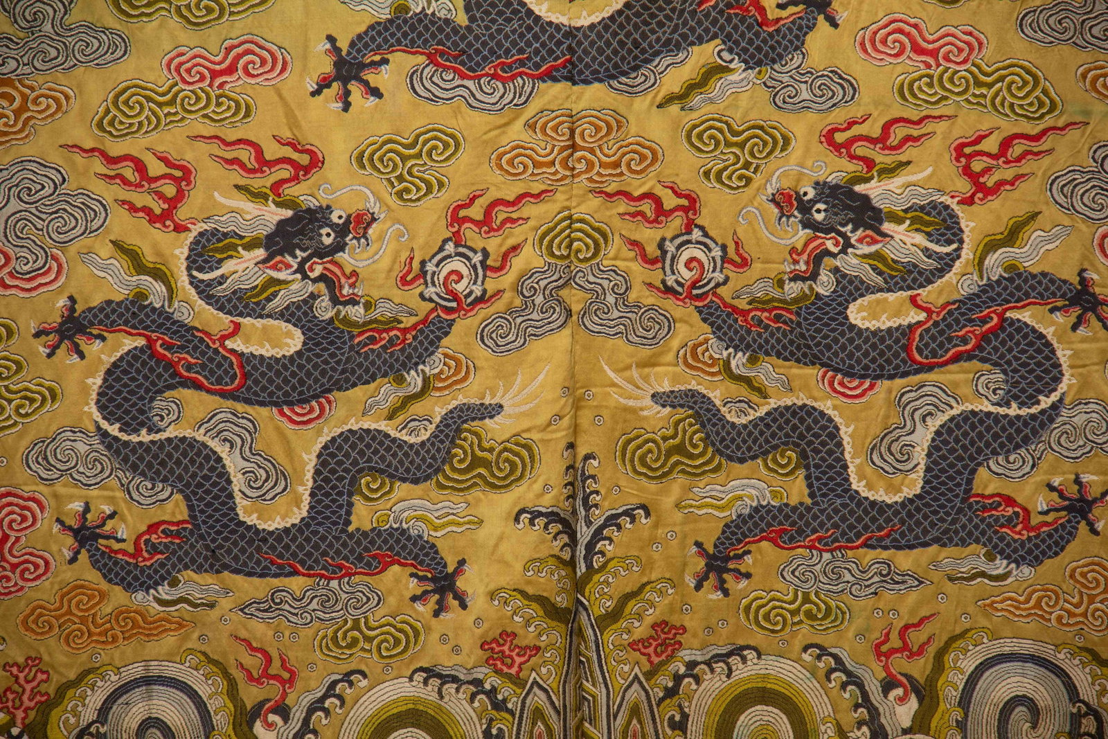 A Chinese Yunjin Dragon Robe - 12