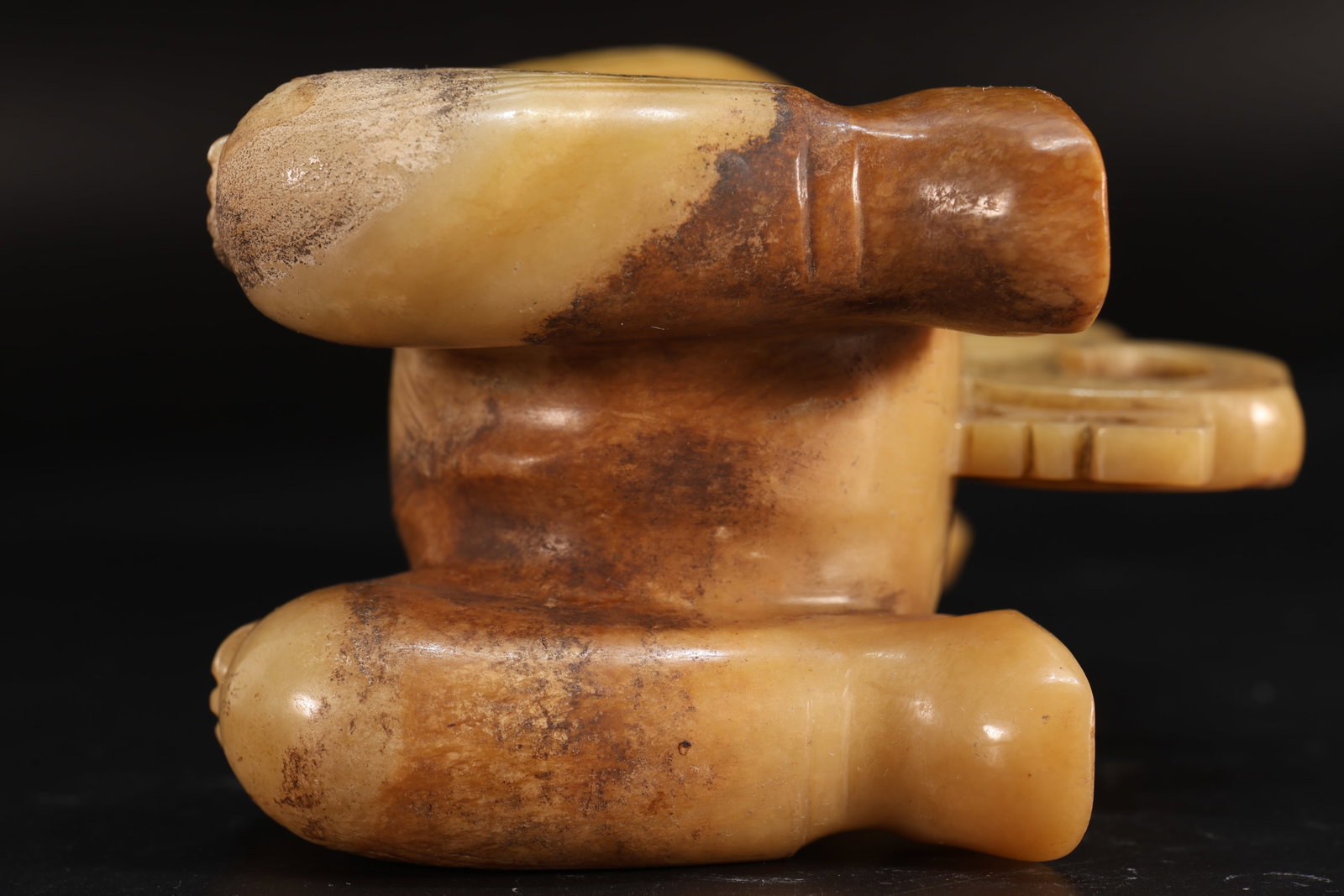Jade Carved Beast Face Pattern Character Shape Ornament - 10