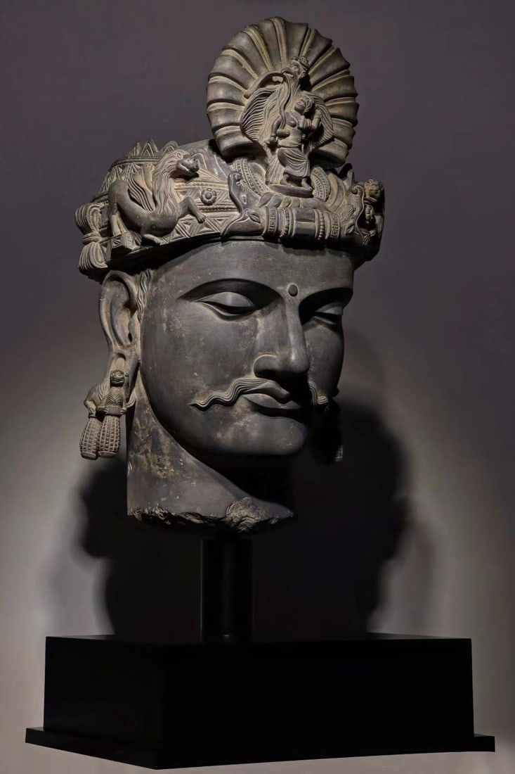 Stone Gandhara Head Figure - 2