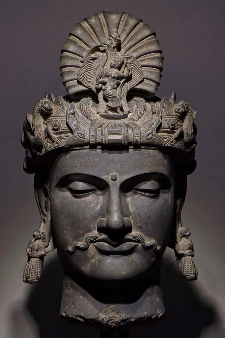 Stone Gandhara Head Figure - 4