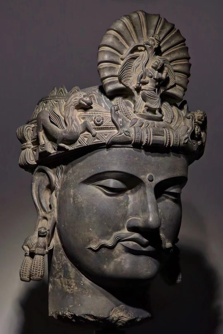 Stone Gandhara Head Figure - 6