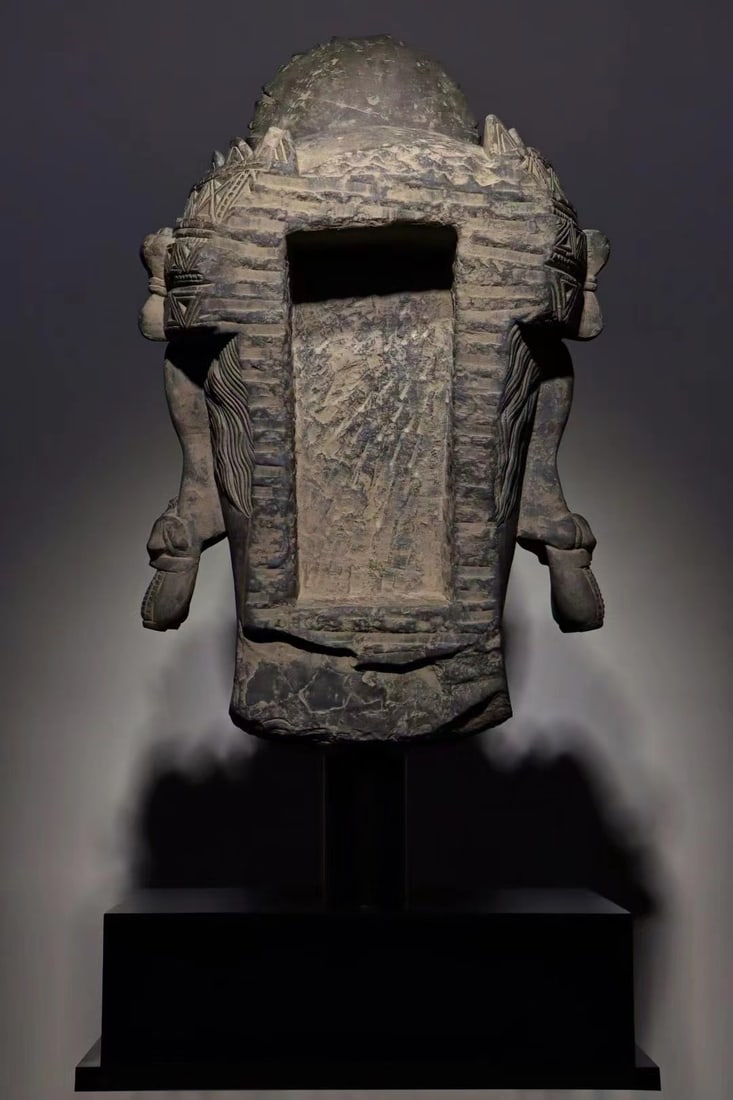 Stone Gandhara Head Figure - 7