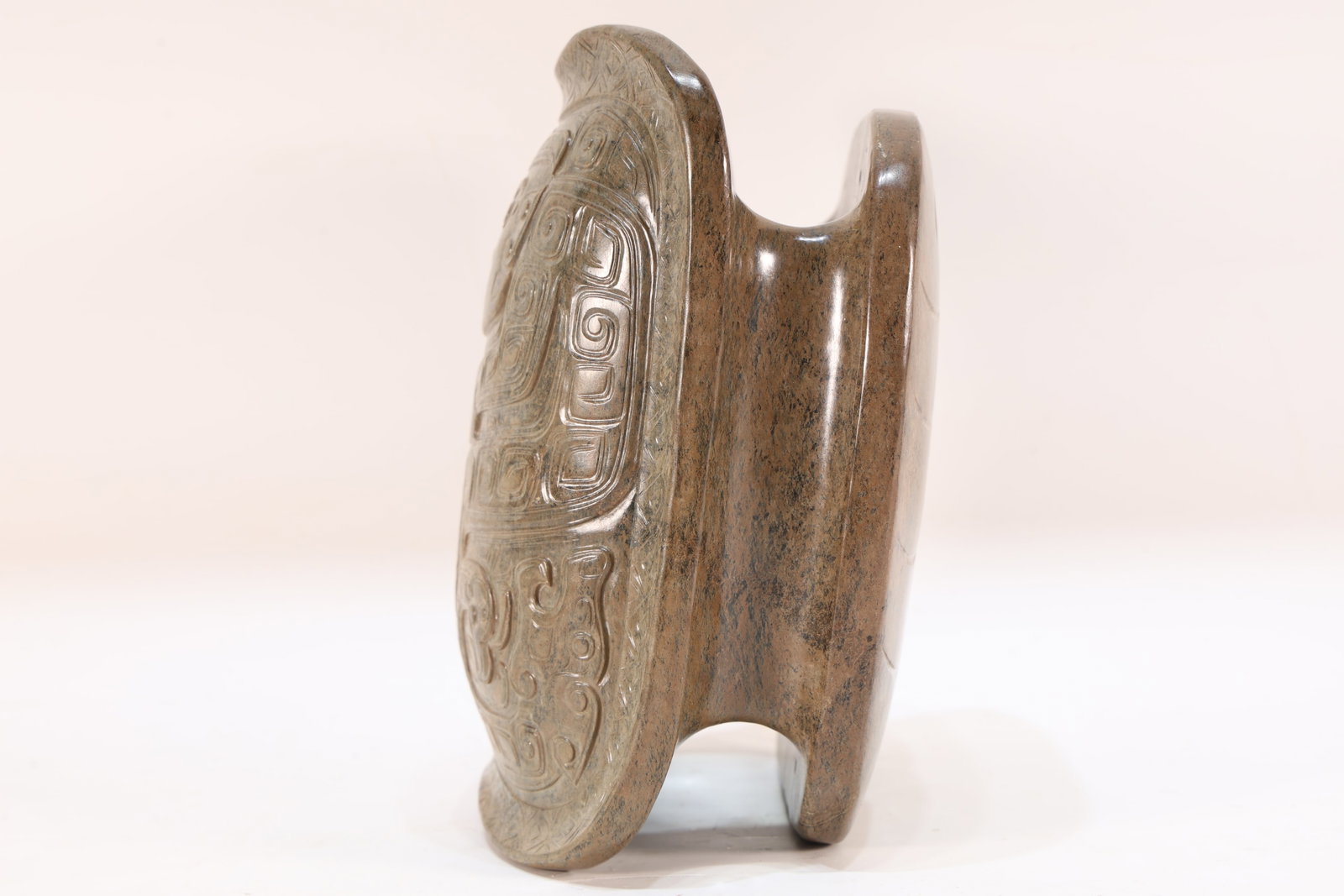 A Jade Carved Beast Face Pattern Turtle Shell - 6