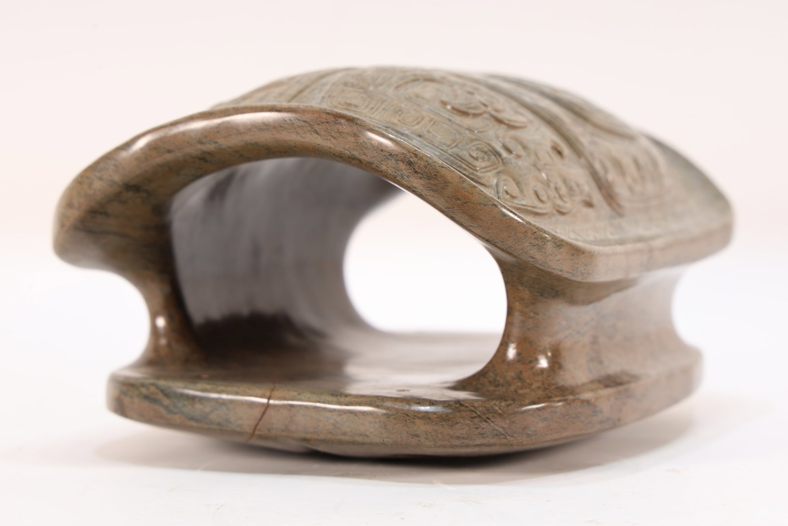A Jade Carved Beast Face Pattern Turtle Shell - 9