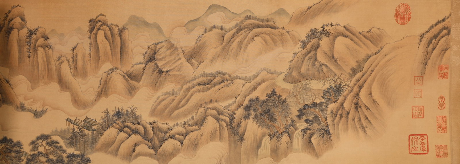 Chinese Drawing Landscape Hand Scroll,Wang Hui Mark - 4