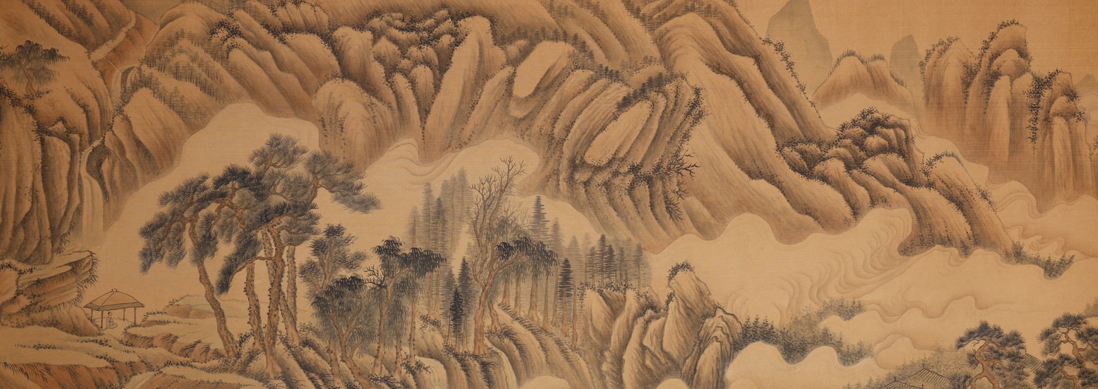 Chinese Drawing Landscape Hand Scroll,Wang Hui Mark - 6