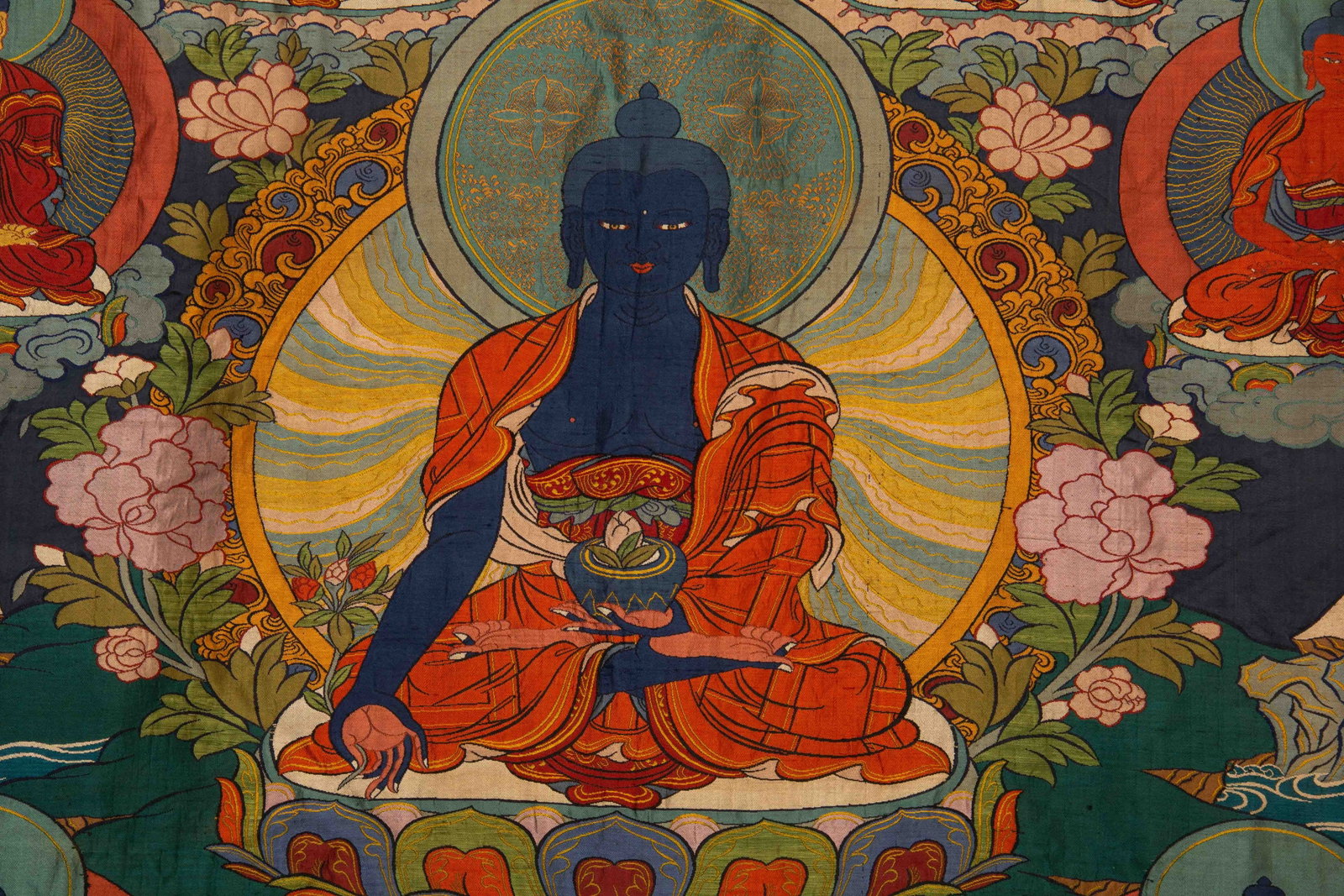 A Chinese Brocade Thangka - 10