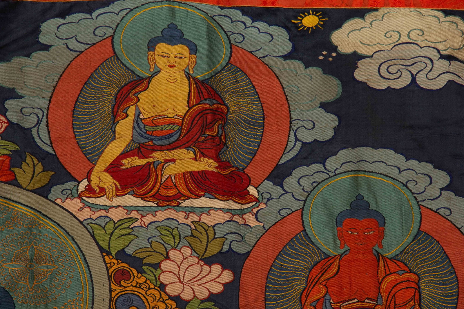 A Chinese Brocade Thangka - 6