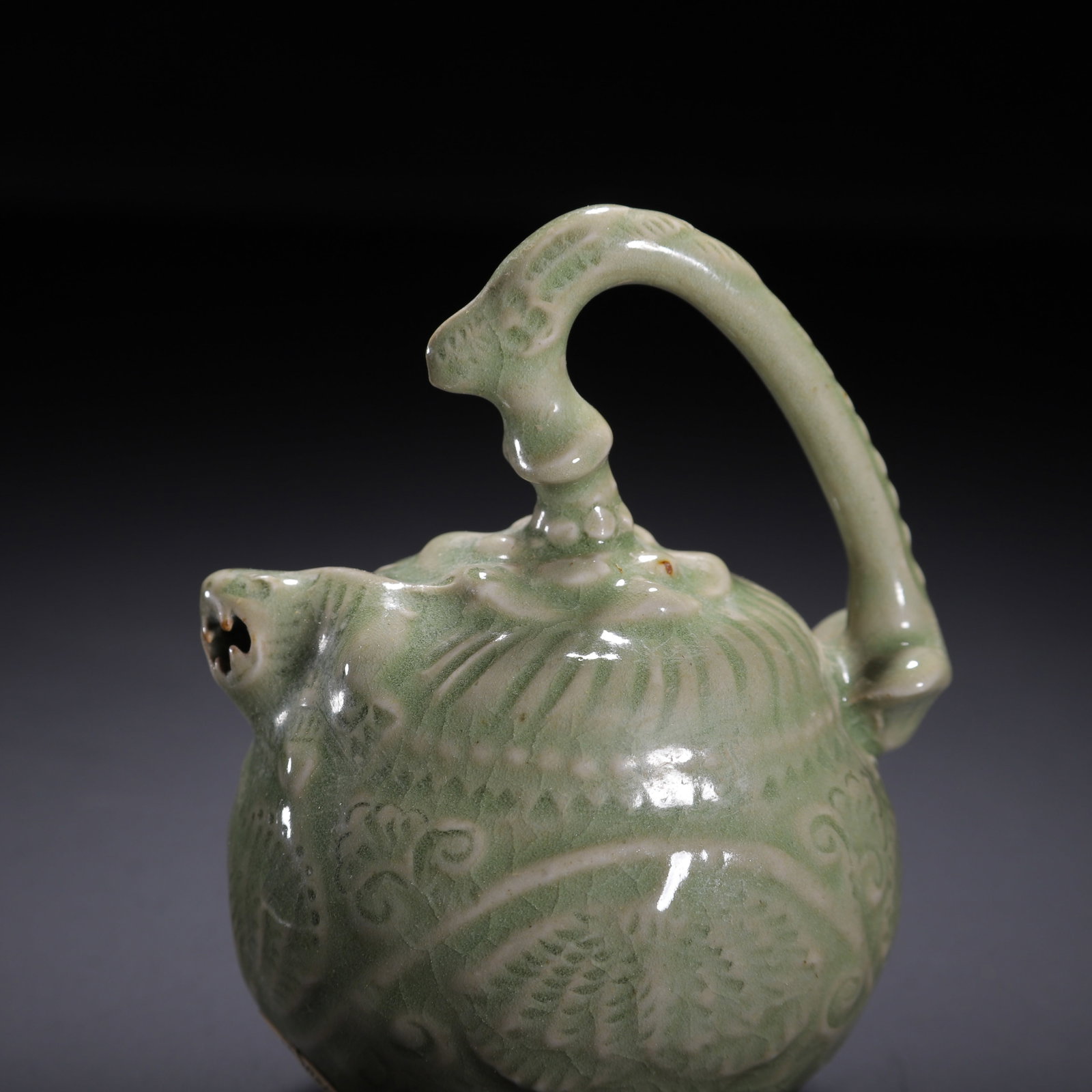 A Chinese Yaozhou Celadon Ewer - 3