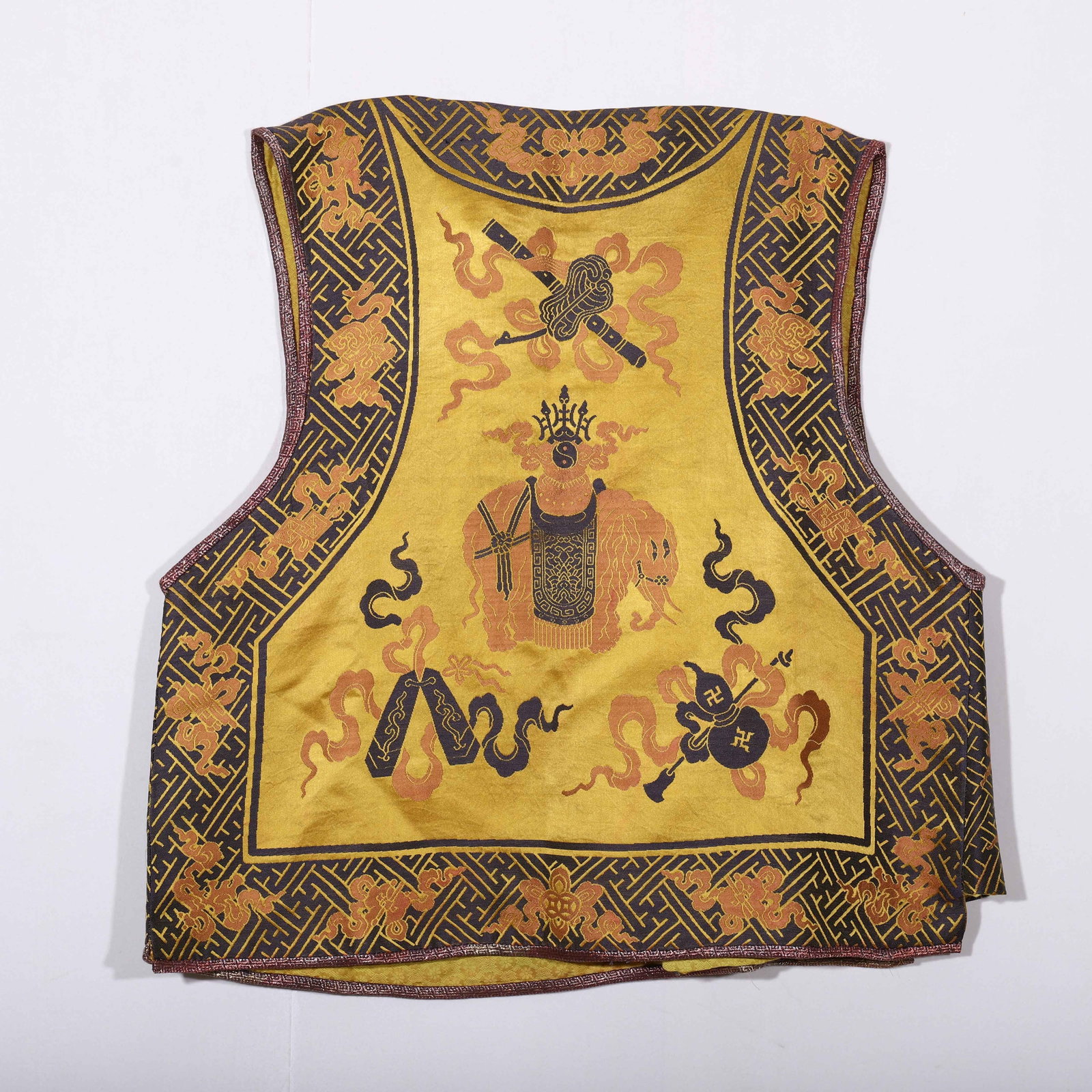 A CHINESE BROCADE VEST - 11