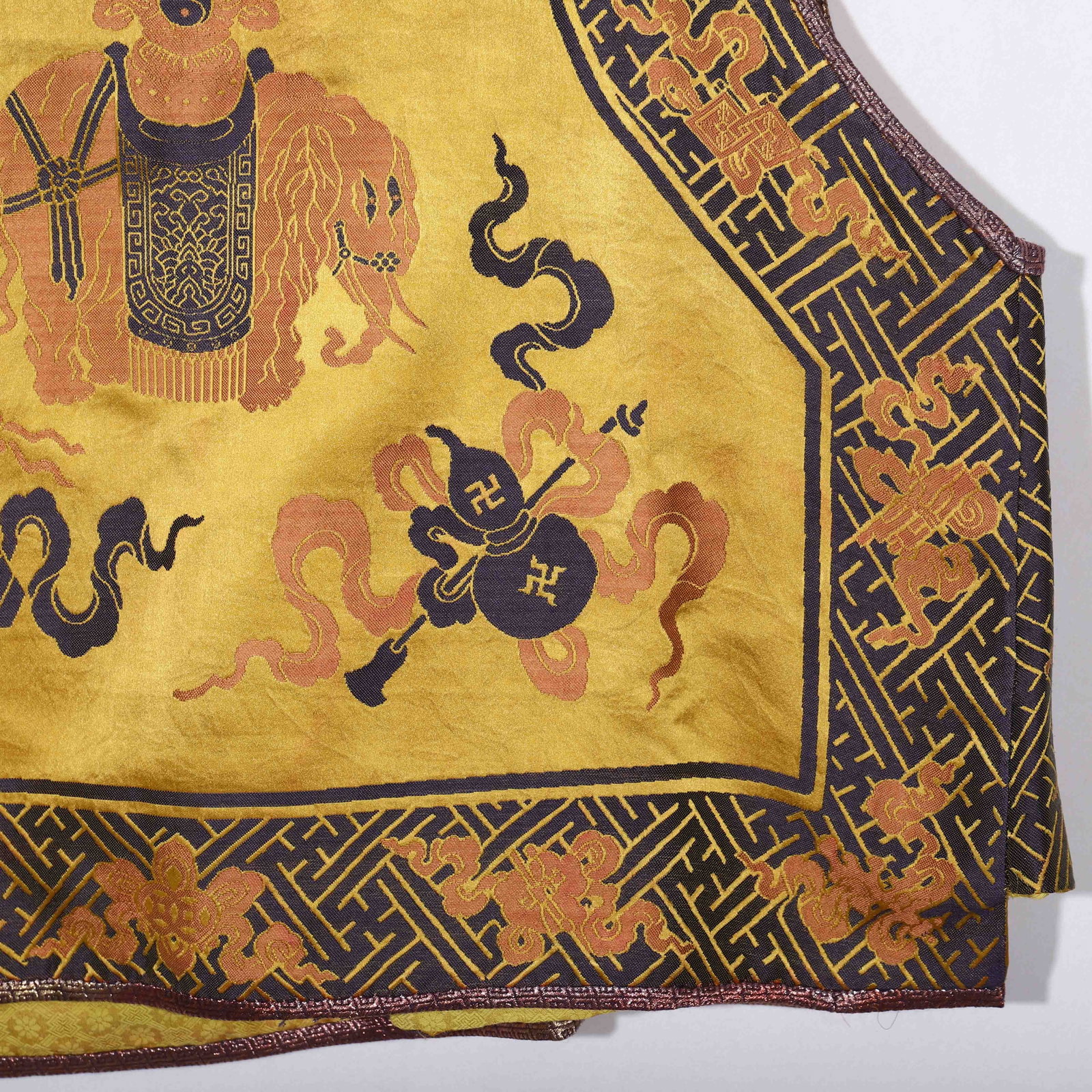 A CHINESE BROCADE VEST - 12